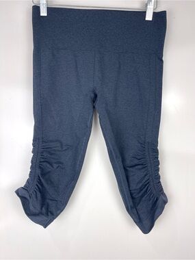 Lululemon In The Flow Crop Leggings Pilates Yoga Size 8 Heathered Inkwell Capris